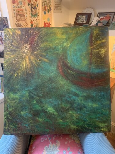 The Ball of Gold par Kisa Gallaugher, Peinture en vente sur Singulart