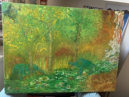 The Elephants de Kisa Gallaugher, Pintura a la venta en Singulart