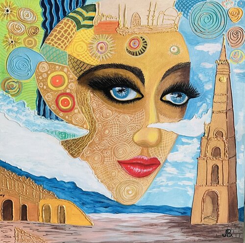 The Keeper of Towers par LIUDMILA ABRAMOVA, Peinture en vente sur Singulart