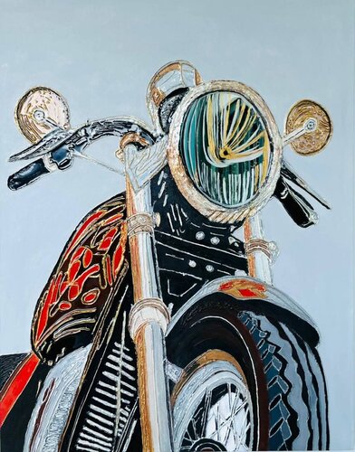 My motorcycle de LIUDMILA ABRAMOVA, Pintura a la venta en Singulart