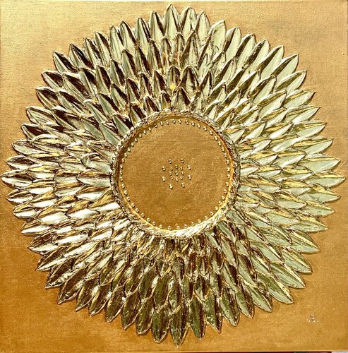 Golden Heart of Silence by LIUDMILA ABRAMOVA, Painting for Sale on Singulart