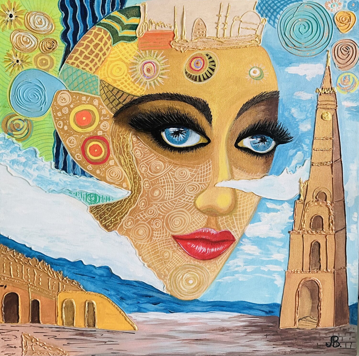 The Keeper of Towers LIUDMILA ABRAMOVA Origineel schilderij te koop