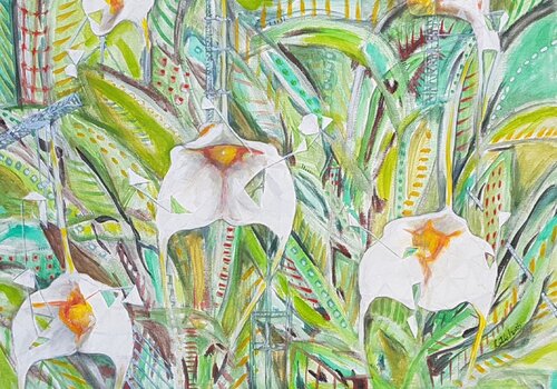 Orquídea No 7 de CATALINA CORTES, Pintura a la venta en Singulart