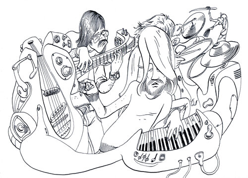 operating the soft machine van Marc Herold, Tekening te koop op Singulart