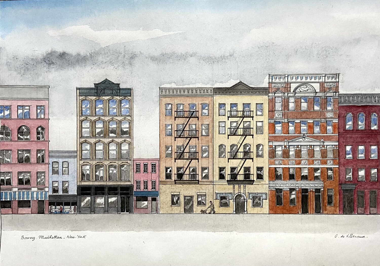 Bowery Manhattan Gwenaël de Villeneuve
