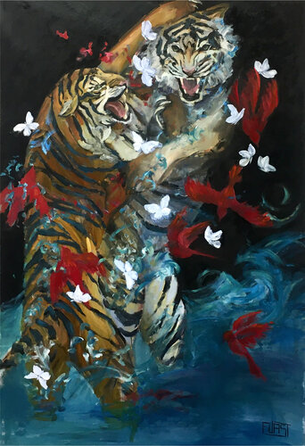 Transcendent Butterflies di Johanna Furst, Pittura in vendita su Singulart