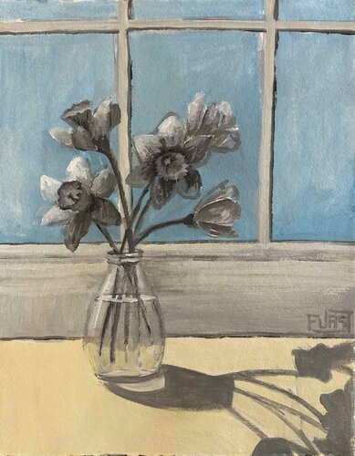 Daffodils Sunlit by Johanna Furst, Painting for Sale on Singulart