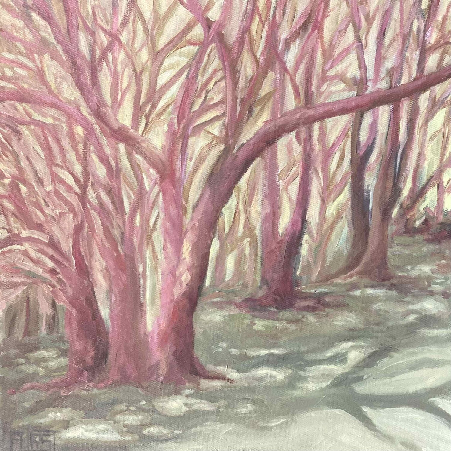 Family of Trees Johanna Furst Originalgemälde zu verkaufen