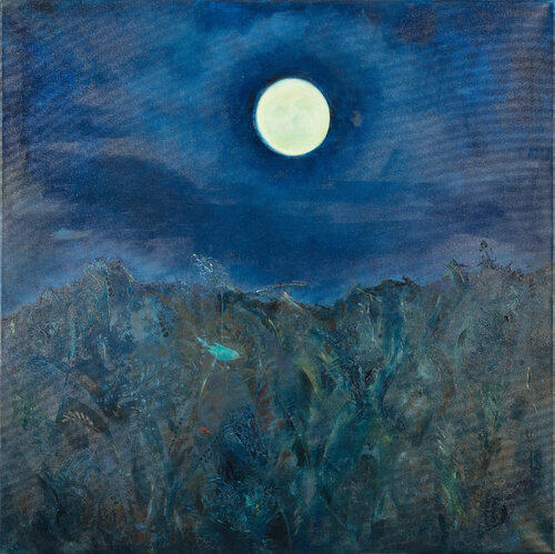 "A Bird Landed On It" par Sárkics Eszter, Peinture en vente sur Singulart