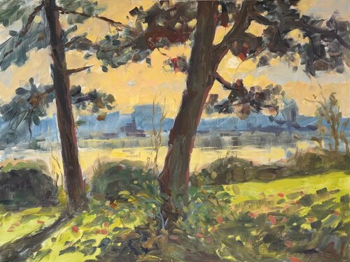 “Golden Light in December” di Bernd Weber, Pittura in vendita su Singulart