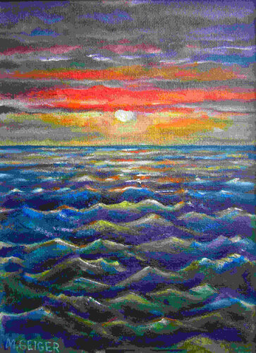 Sonnenuntergang 255 by Michael Pletinski, Painting for Sale on Singulart