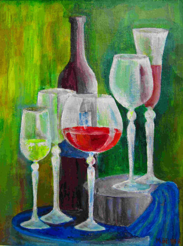 Aroma des Weines 157 by Michael Pletinski, Painting for Sale on Singulart
