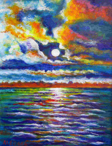 Windiger Sonnenaufgang 254 by Michael Pletinski, Painting for Sale on Singulart