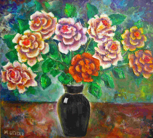 Blumenstraus 217 by Michael Pletinski, Painting for Sale on Singulart