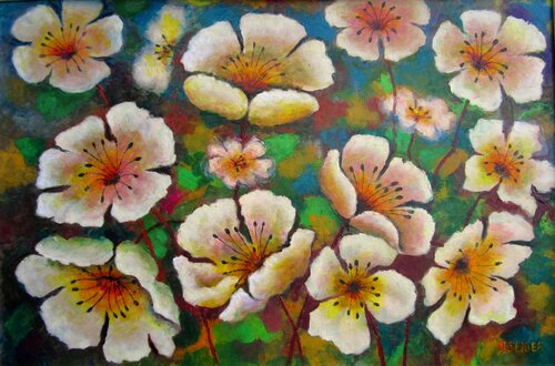 Blumen  228 de Michael Pletinski, Pintura a la venta en Singulart