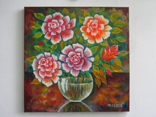 Die fünf Blumen.   229 par Michael Pletinski, Peinture en vente sur Singulart