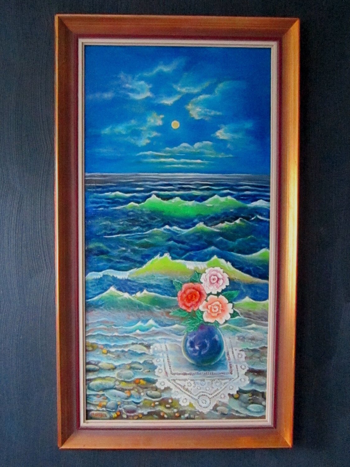 Blumen auf dem Meer     177 Michael Pletinski Dipinto originale in vendita