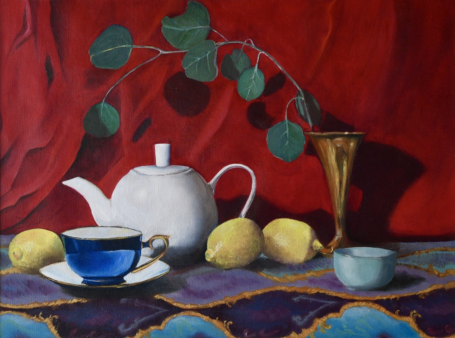 Lemons and Tea Still Life Rubi Javier