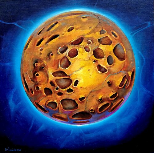 "Golden openwork" from the "Insight" series de Denis Chyżawski, Pintura a la venta en Singulart