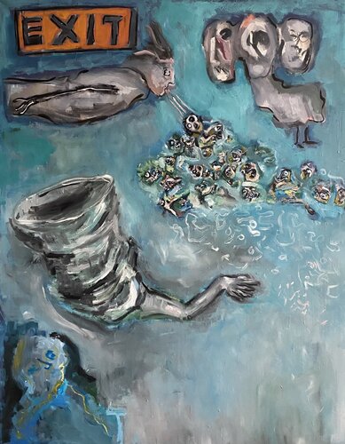 Exit by Wojciech Kubaty, Painting for Sale on Singulart