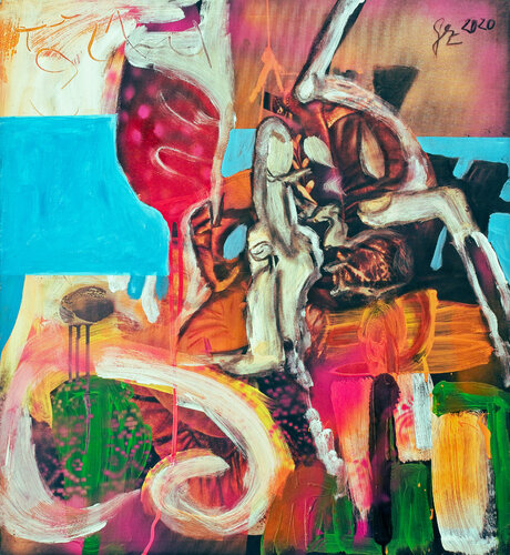 Ankunft in Lesbos II di Gez Zirkelbach, Pittura in vendita su Singulart