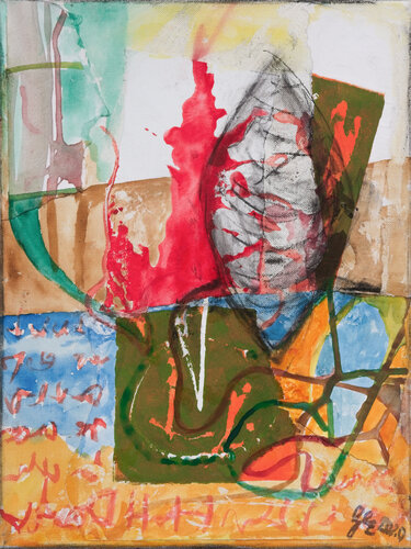 My Face in a Landscape again I par Gez Zirkelbach, Peinture en vente sur Singulart