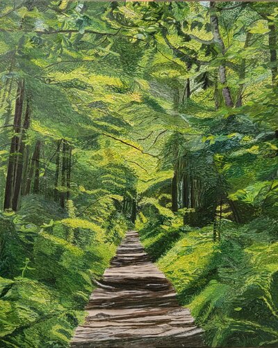 Le chemin par Mollier-Rousseau Sophie, Peinture en vente sur Singulart