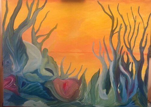 Bosco incantato by Aurelio Guerrini, Painting for Sale on Singulart