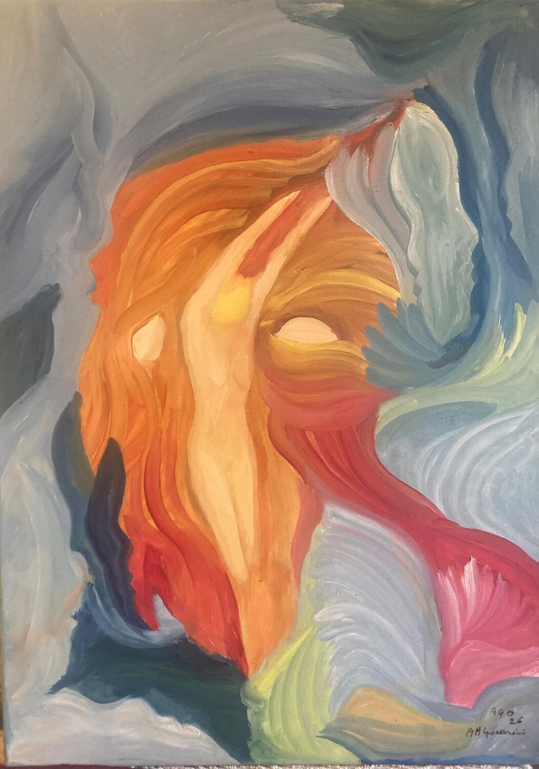 Dall'ipocrisia alla sincerità Aurelio Guerrini Original painting for sale