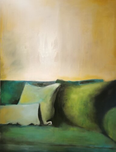 Farbstudie in grün van Maria Thomaschke, Schilderij te koop op Singulart