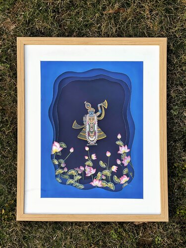 Shrinath ji par Raksham Tamrakar, Œuvre sur papier en vente sur Singulart