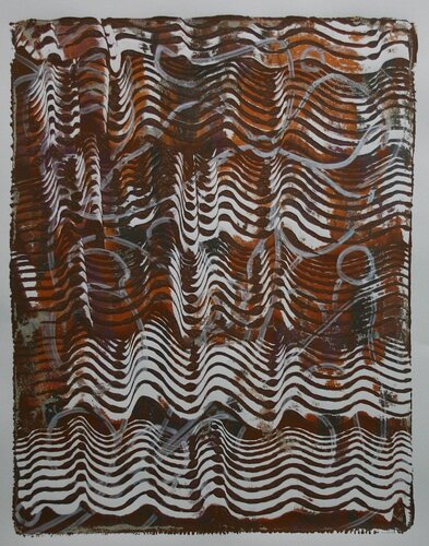Acrylic Monotype No 4601 van Judith Dupree Beale, Schilderij te koop op Singulart