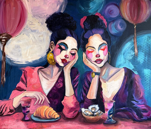 Night Gossips von Ira Payweather, Malerei kaufen auf Singulart