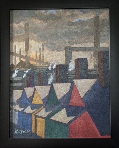 Steel Mill Town by George Katich, Painting for Sale on Singulart