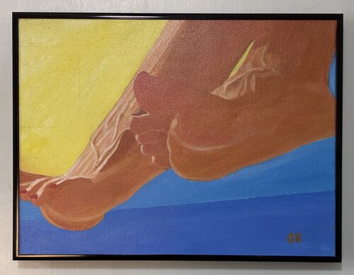Relaxing Female Feet. van George Katich, Schilderij te koop op Singulart