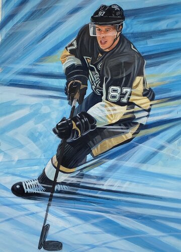 Sidney Crosby,  Pittsburgh Penguins de George Katich, Pintura a la venta en Singulart