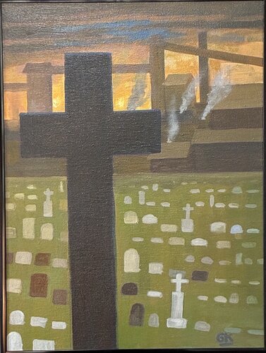 View from the Cemetery von George Katich, Malerei kaufen auf Singulart