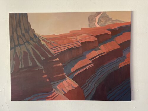 Grand Canyon view par George Katich, Peinture en vente sur Singulart