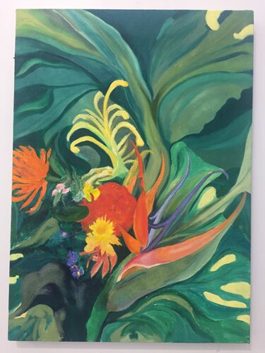 Dense Jungle Blooms de Carrie Kahn, Pintura a la venta en Singulart