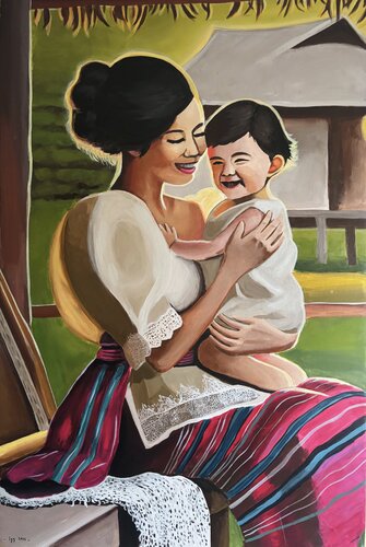 My Beloved Mother (Mahal Kong Ina) van Lyz Dizon, Schilderij te koop op Singulart