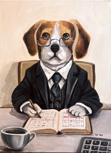 In A Meeting van Lyz Dizon, Schilderij te koop op Singulart