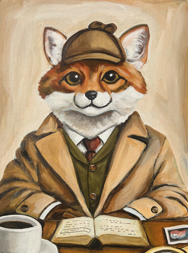 Gentle Detective van Lyz Dizon, Schilderij te koop op Singulart