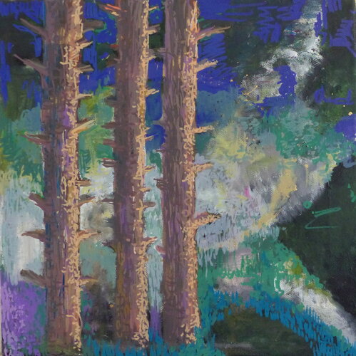3 Bäume by Sandra Fritz, Painting for Sale on Singulart