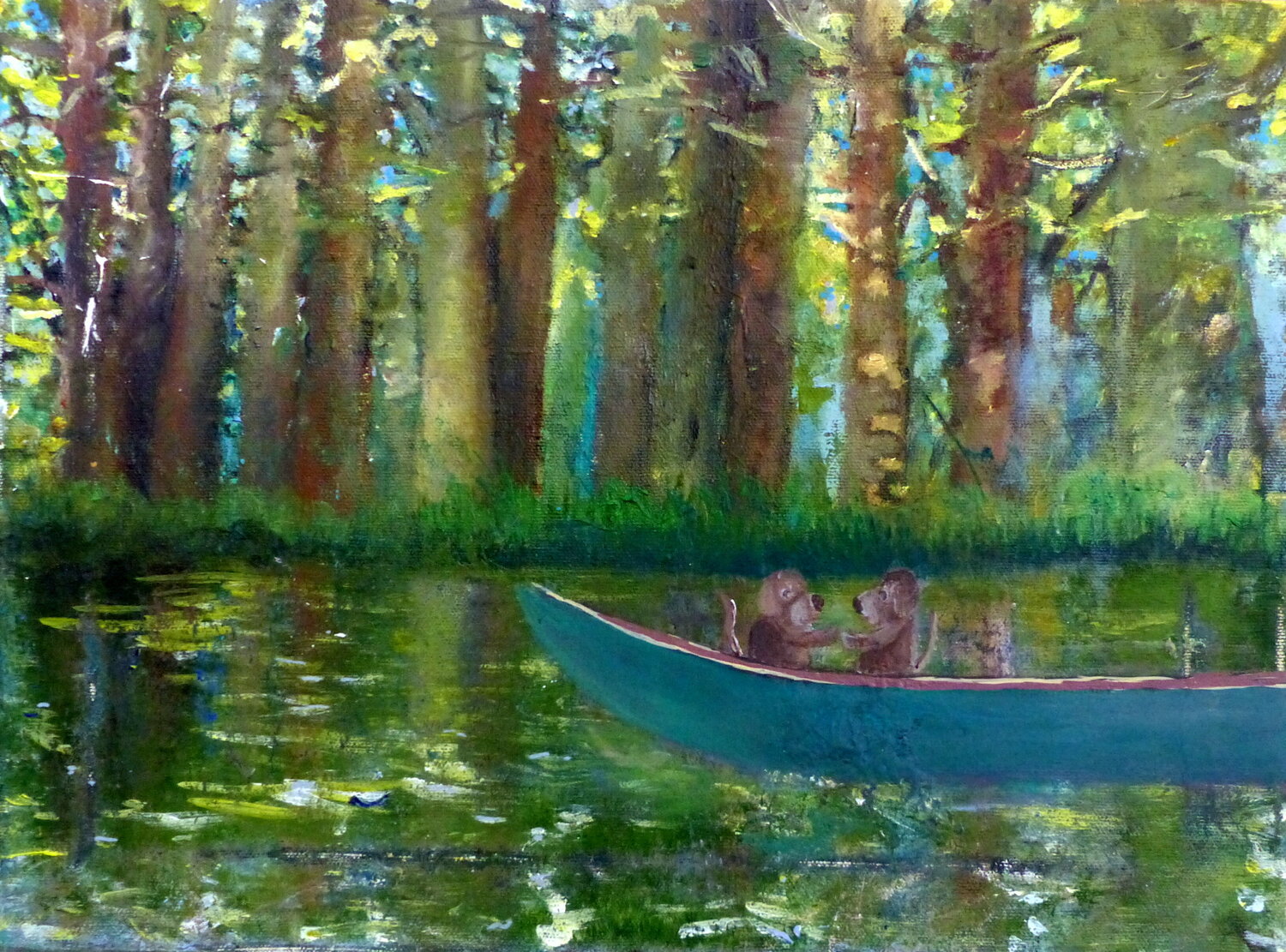 Märchen im Boot Sandra Fritz Pintura original en venta