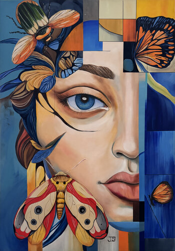 The night has its blue sadness de Joanna Szumska, Pintura a la venta en Singulart