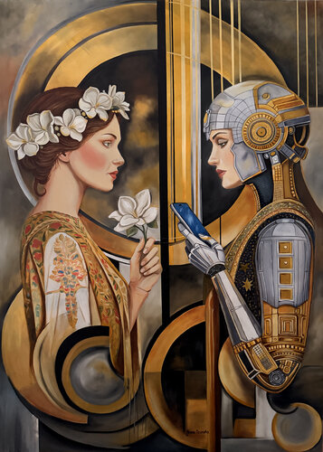 I Share, Therefore I Am (Communico, ergo sum) by Joanna Szumska, 회화 for Sale on Singulart
