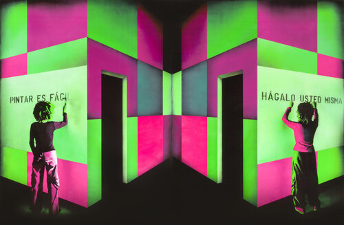 Pintar es fácil, hágalo usted misma. by Carolina Ferrer Juan, Painting for Sale on Singulart