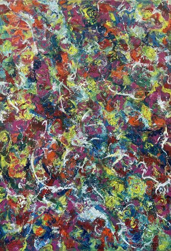 "Held Without Condition" from Love to Compassion Series  Work No. FLC-05 di Celia Ko, Pittura in vendita su Singulart