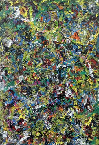 "Falling into Vastness" from Love to Compassion Series Work No. FLC-09 di Celia Ko, Pittura in vendita su Singulart