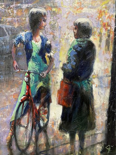 Le amiche di Claudino Rossato, Pittura in vendita su Singulart